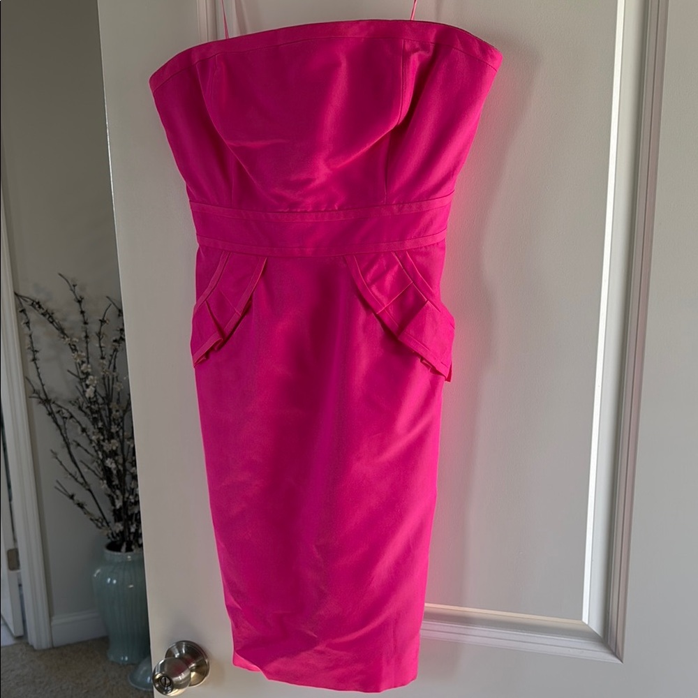 Elegant Pink Strapless Dress